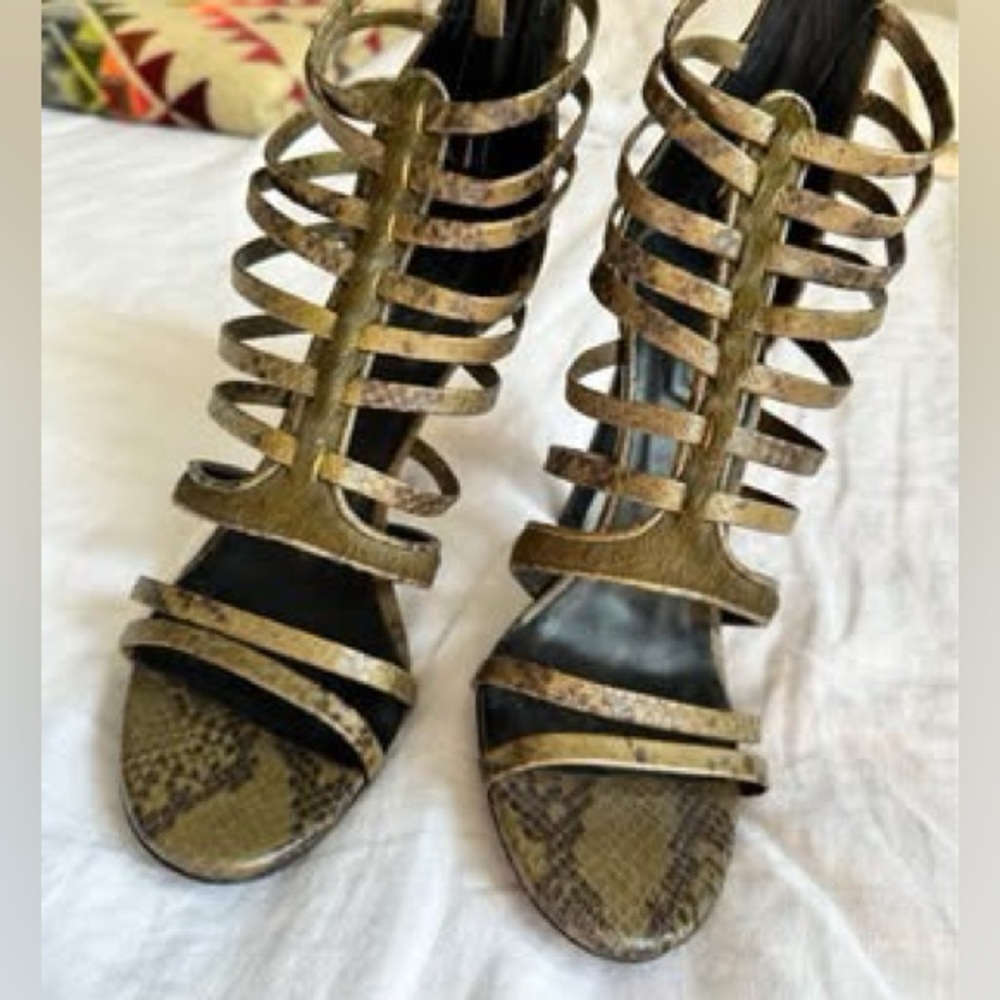 TOP SHOP Premium Stylish Snake Print Strappy Heels size 41